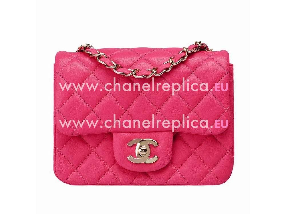 Chanel Mini Coco Lambskin Flap Bag In Red(Gold) A35225