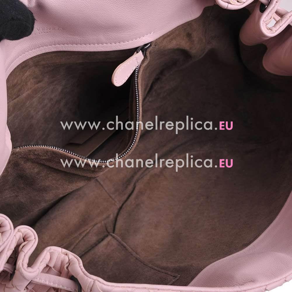 Bottega Veneta Cross Body Nappa Woven Shouldbag Pink B6110308