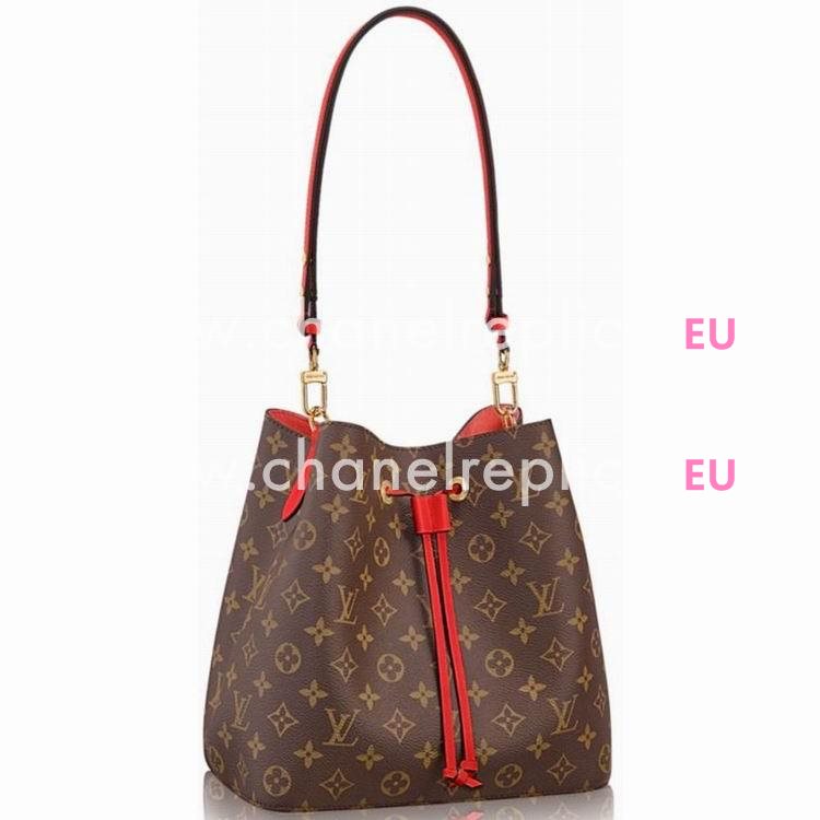 Louis Vuitton Neonoe Monogram Coated Canvas Bag Coquelicot M44021