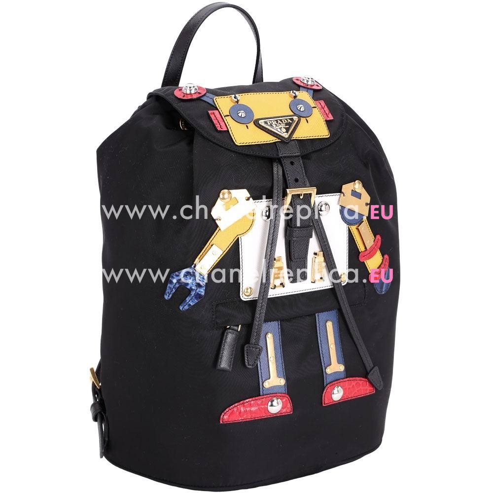 Prada Robot Cowskin Nylon Backpack Black P7031303