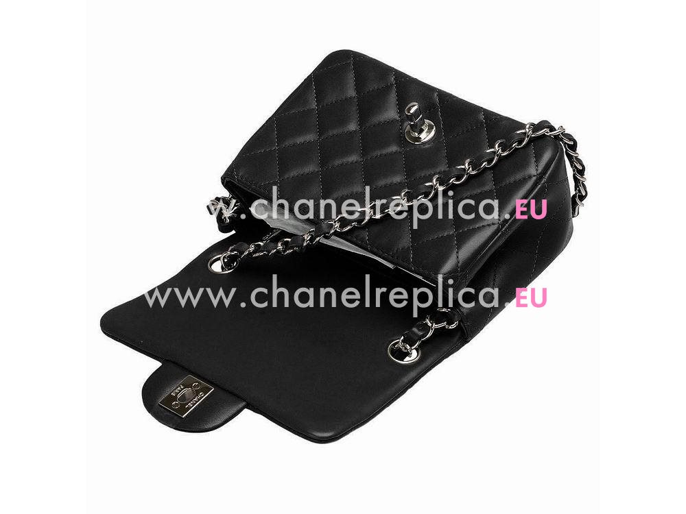 Chanel Mini Coco Lambskin Flap Bag Black(Silver) A35202