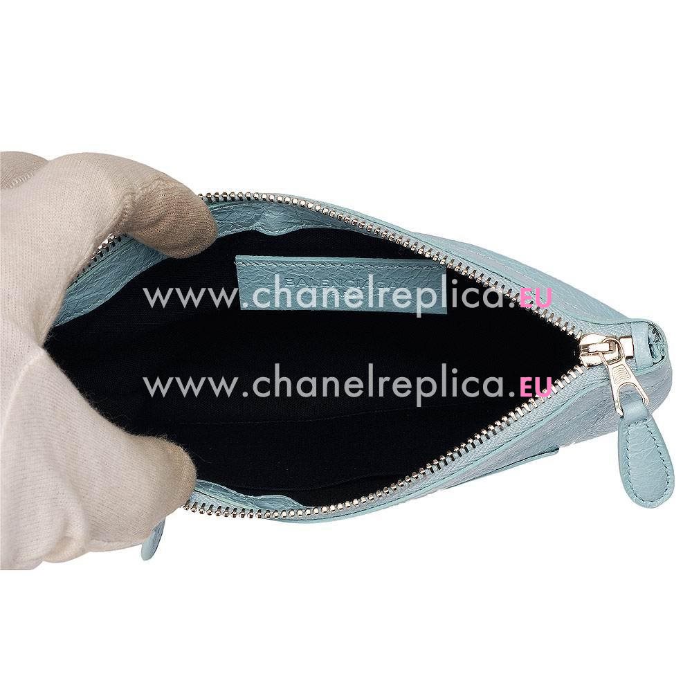 Balenciaga Change Purse Lambskin Silvery Hardware Wallets CandyPink Blue B2055147