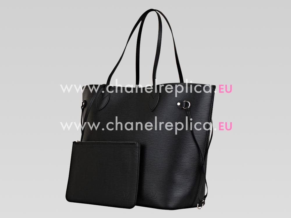 Louis Vuitton Neverfull MM Epi Leather Tote Black M40932
