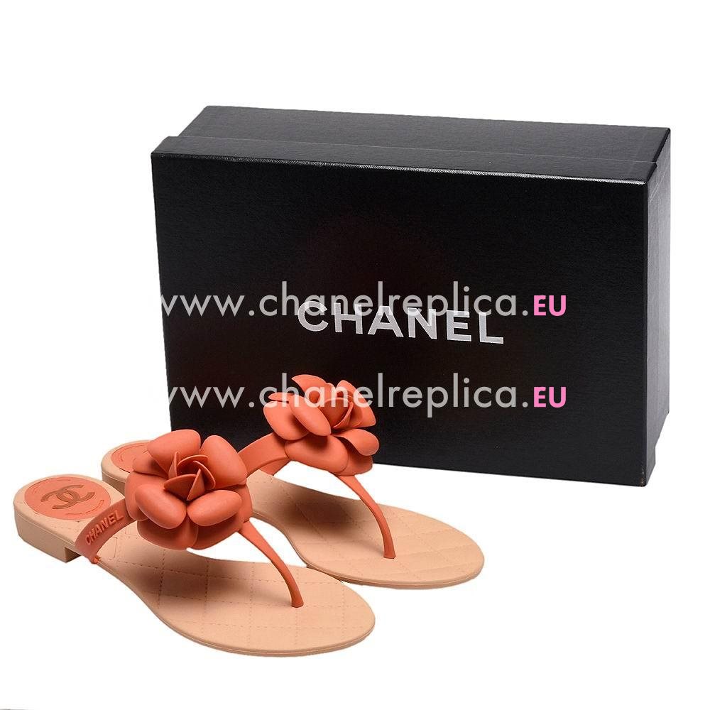 Chanel Camellia Sliper Light Orange Color A81760D