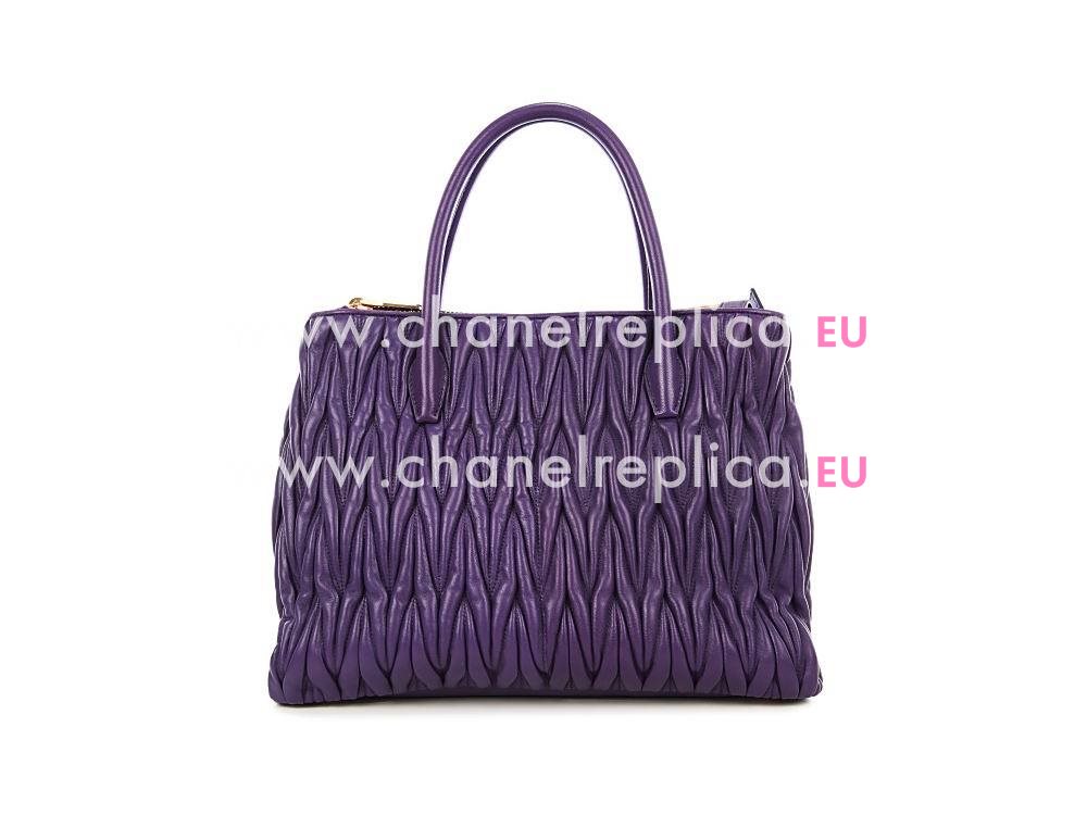 Miu Miu Matelasse Lux Nappa Leather Large Bag In Purple RN941M