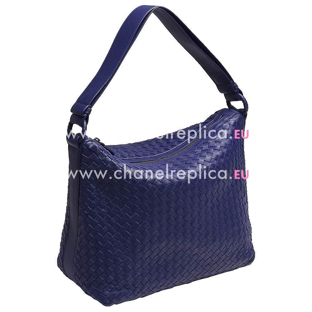 Bottega Veneta Classic Intrecciato Nappa Weave Zipper Shoulder Bag In Purple B6110611