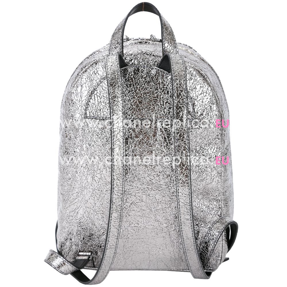 Stella McCartney Falabella Silvery Backpack Silver Chain S809684