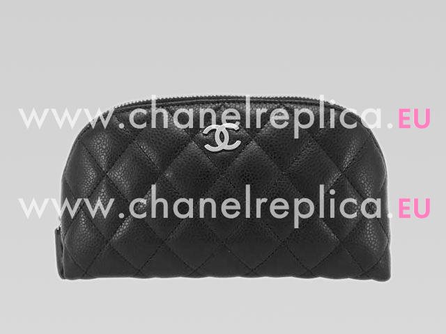 Chanel Classic Caviar Leather Cosmetic Bag A25102