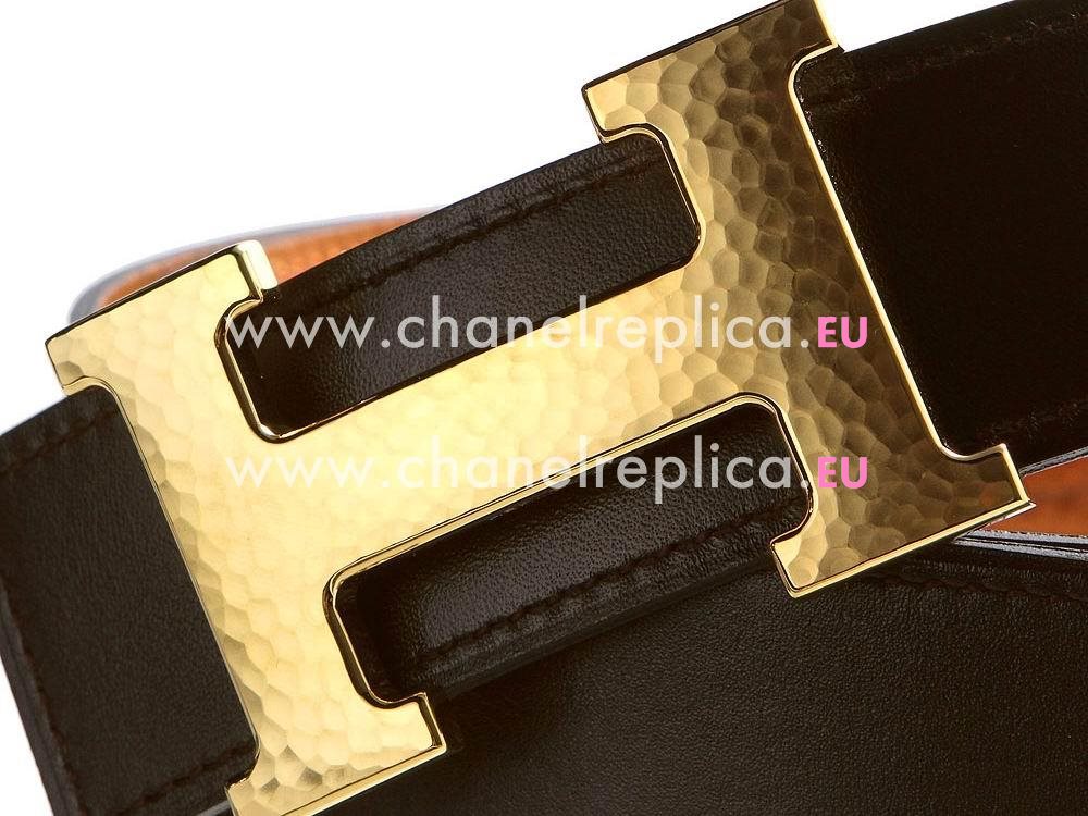 Hermes Fish-scale Gold H Choclate Box and Gold Togo Leahter Belt H756254