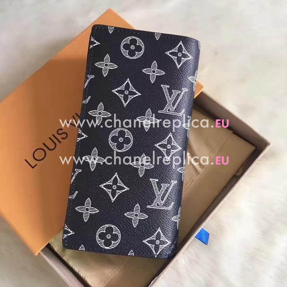 Louis Vuitton Brazza Monogram Canvas Wallet Encre M66025