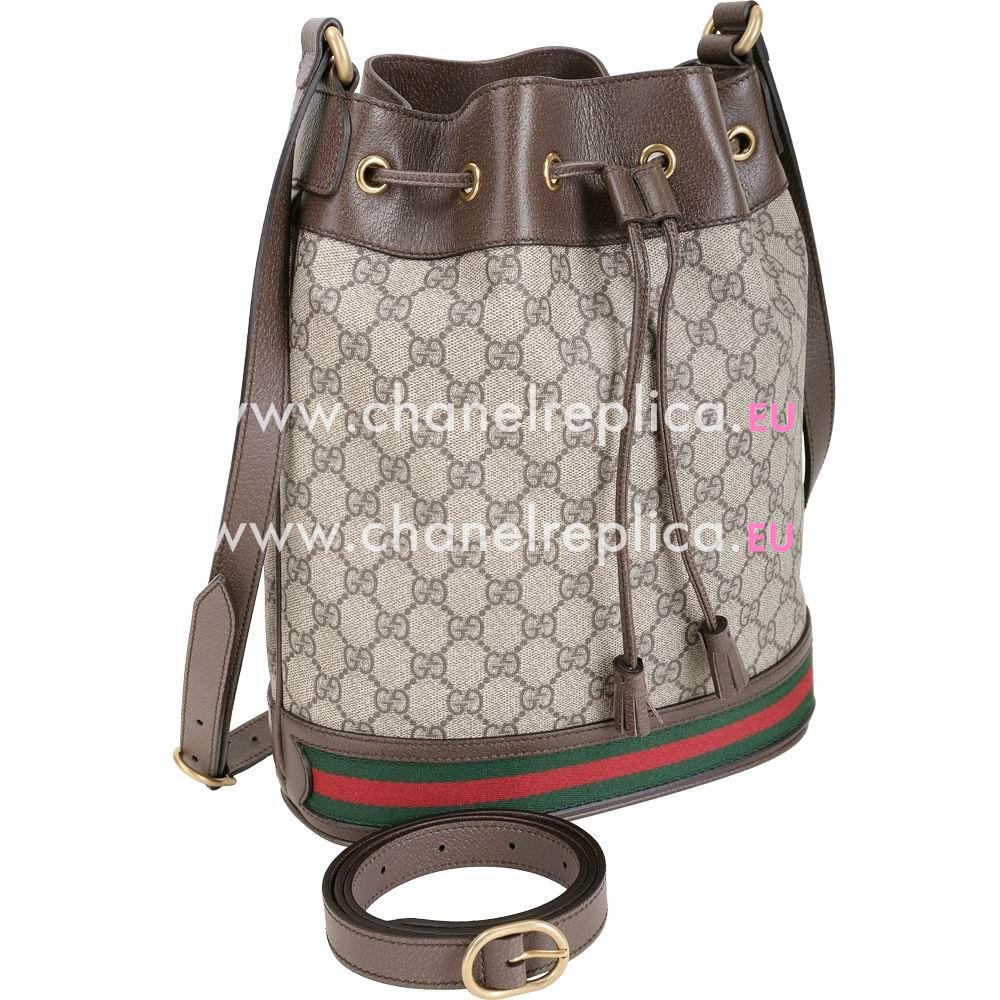Gucci Ophidia GG Supreme Bucket Bag Green Red 54045796I3T8745