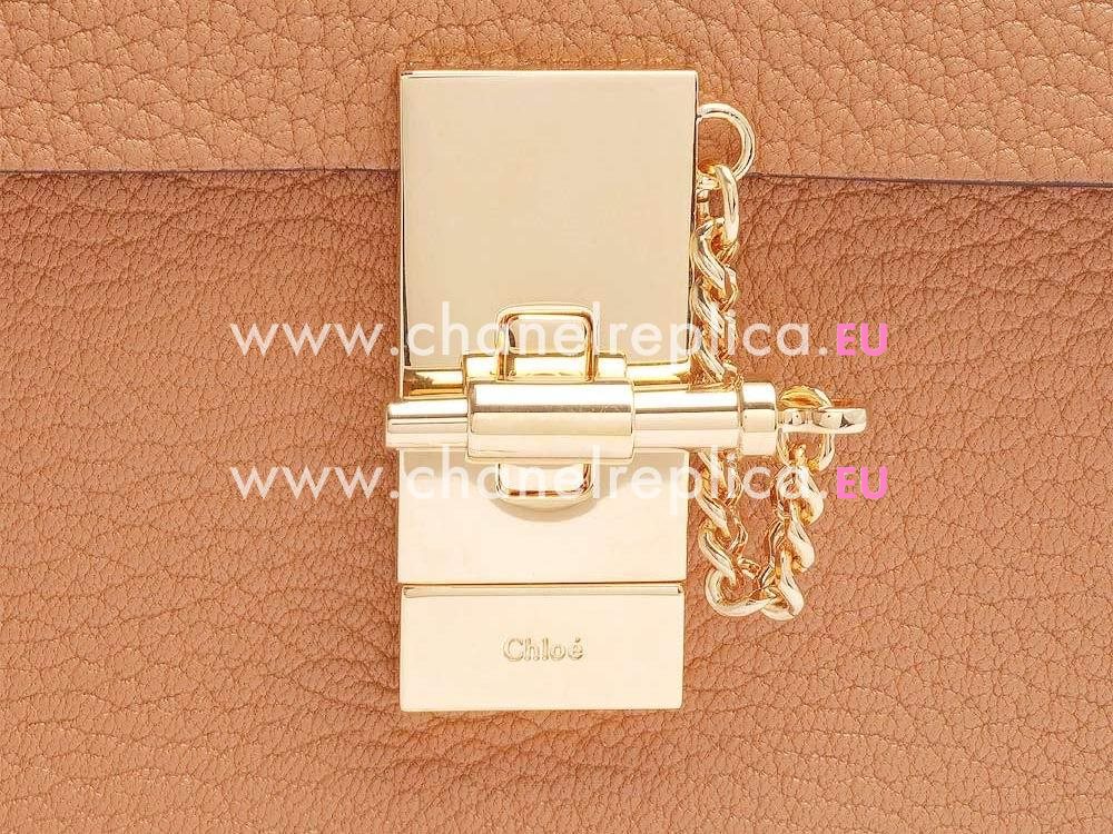 Chloe Drew Grain Leather Golden Chain Mini Bag Milk Tea CH982805