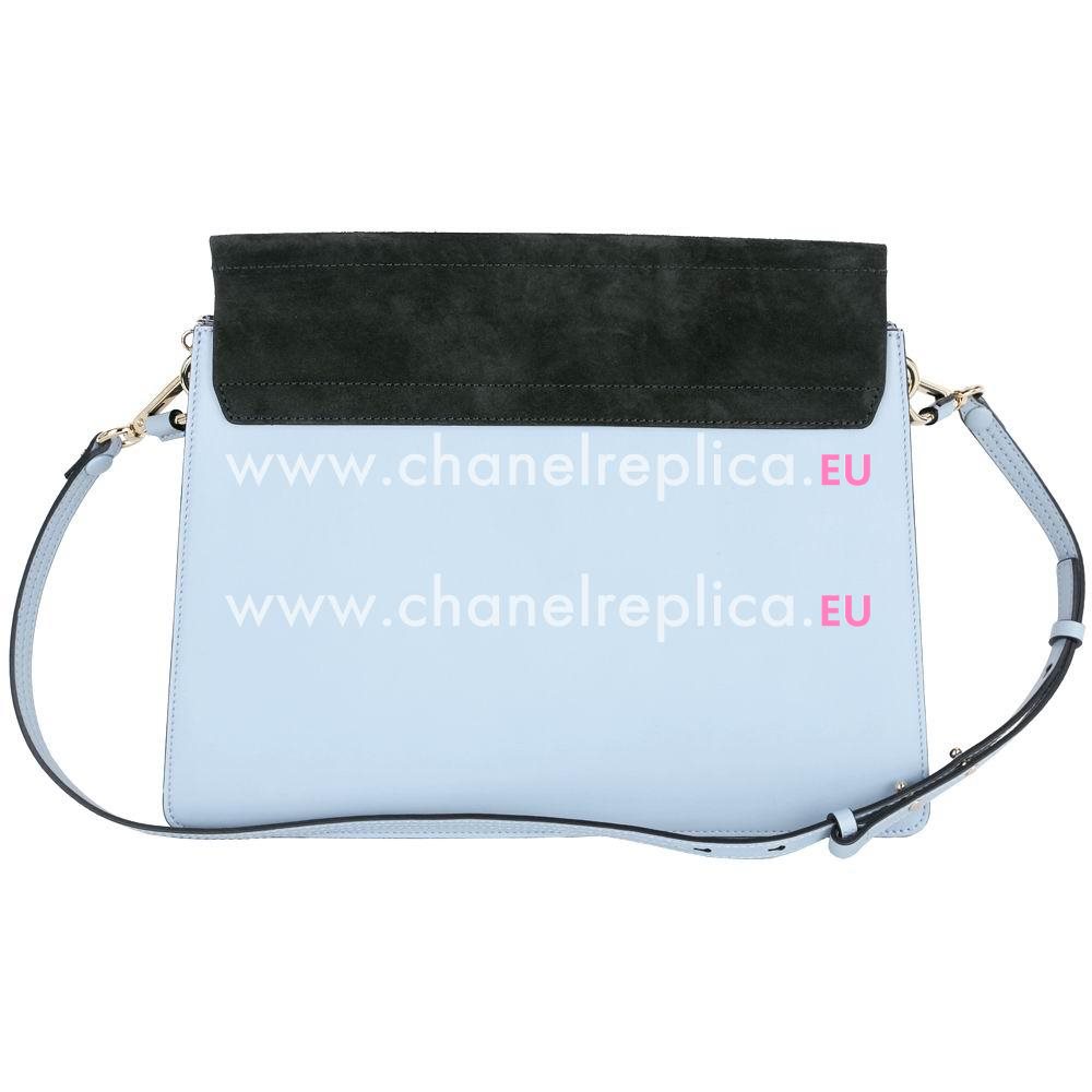 Chloe Faye Smooth Chamois Shoulder Bag Blue/Black green C7030805