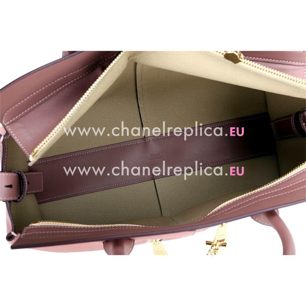 Chloe Gate Calfskin Hand Bag In Pink C5835392