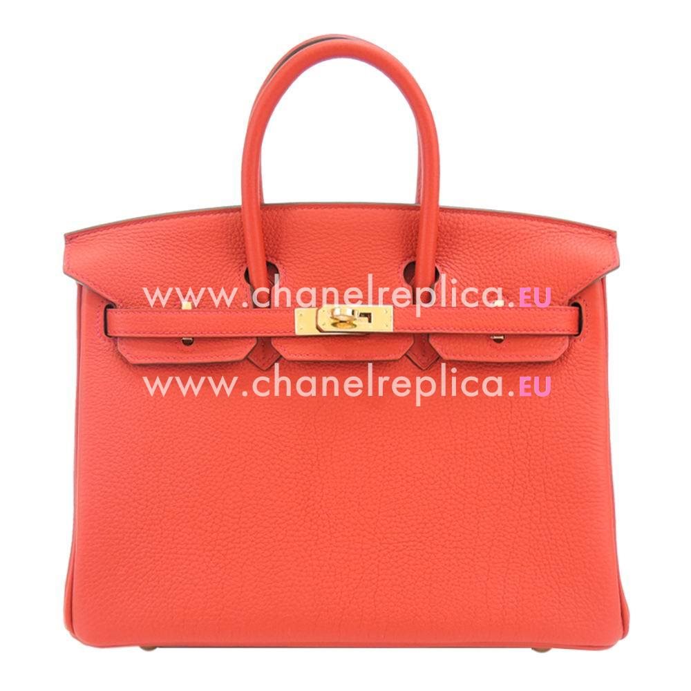 Hermes Birkin Togo 25cm Calfskin Handbag Orange H7041804