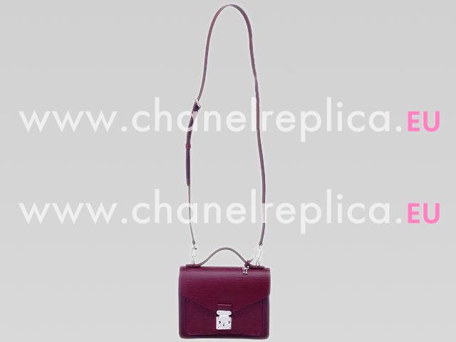 Louis Vuitton 2013 Epi Leather Monceau BB Bag Purplish-Red M40783