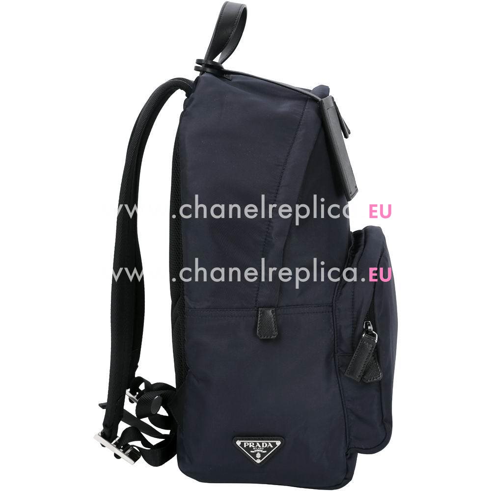 Prada Nylon Hanging Ornament Backpack Deep Blue PR7054118