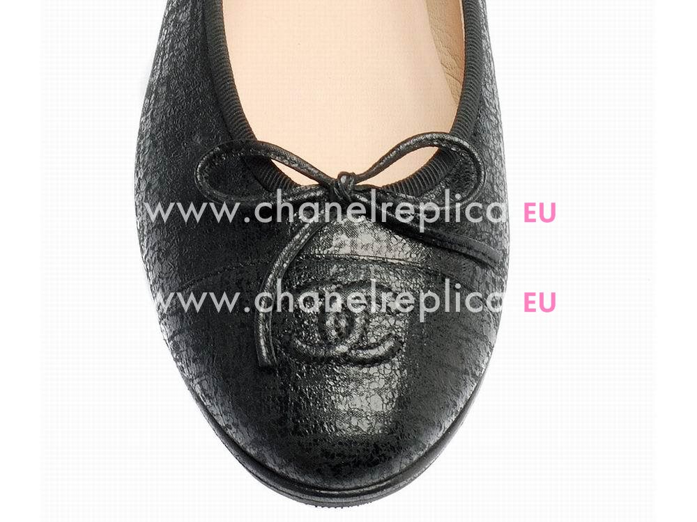 Chanel Lambskin Bowknot Heelless Shoes Black G02819L