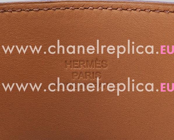 Hermes Goat Skin Collier De Chien Rivets of Metal Bracelet Orange&Silver HE56969