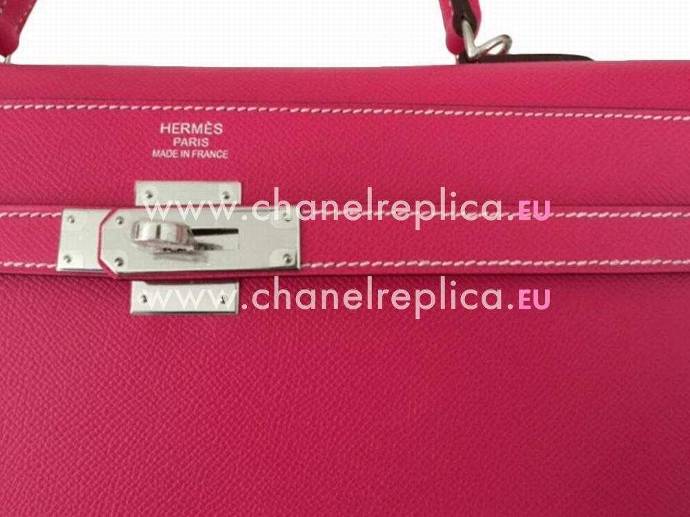 Kelly 35cm Rose Tyrien Epsom Leather Palladium Hand Sew Bag HK1035RTN