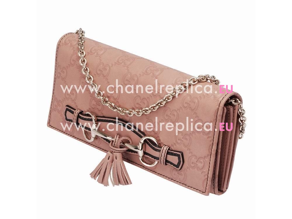 Gucci Emily Guccissima GG Calfskin Bag In Pink G521177