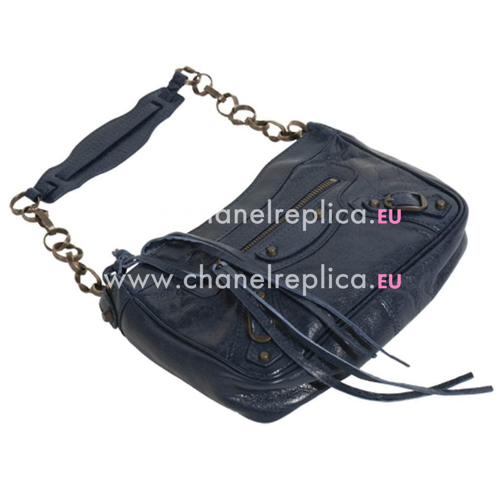 Balenciaga Miroir Calfskin Bag Navy Blue B6112204