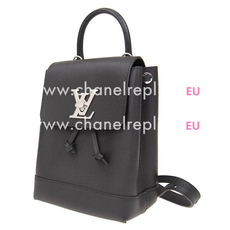Louis Vuitton Soft Calfskin Lockme Backpack Mini Noir M54573