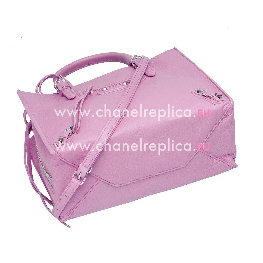 Balenciage Papier Calfskin Silvery hardware Bag Pink Purple B20558075