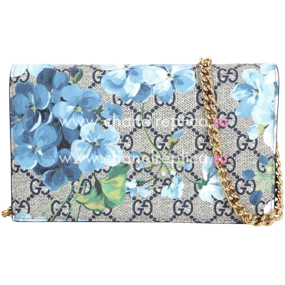 Gucci Blooms GG Supreme Flower Hand Bag Blue G7051202