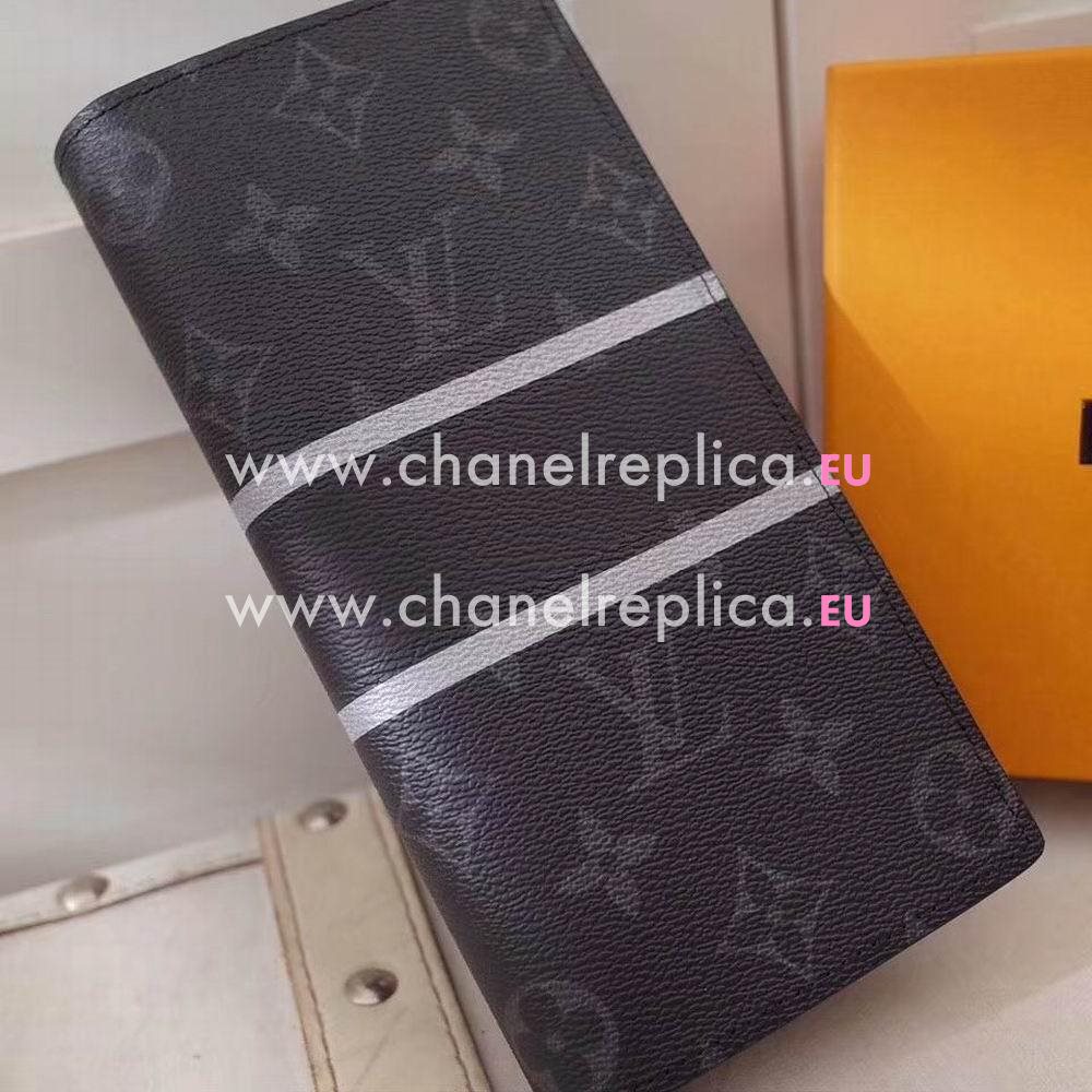 Louis Vuitton Brazza Monogram Eclipse Flash Wallet M64438