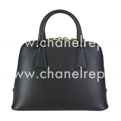 Prada Lux Saffiano Classic Triangle Logo Cowhide Handle/Shoulder Bag Black PR5889079