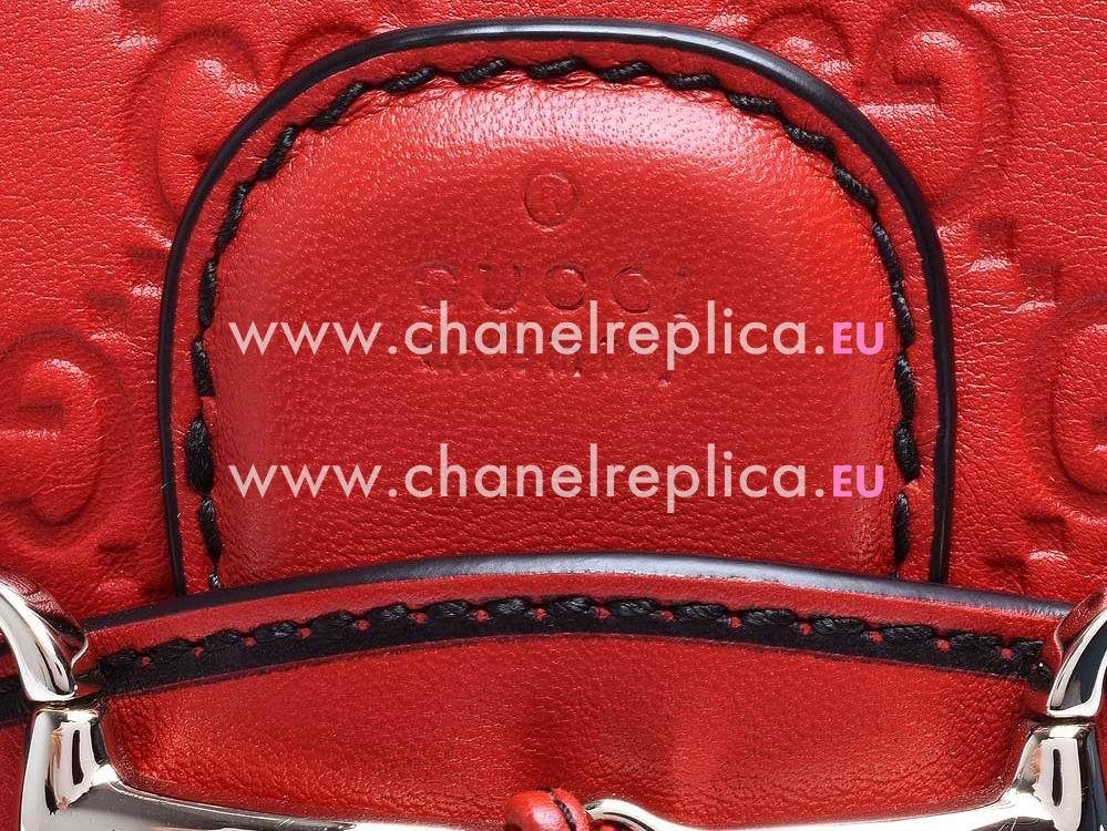 Gucci Emily Guccissima GG Calfskin Mini Bag Red CA794822