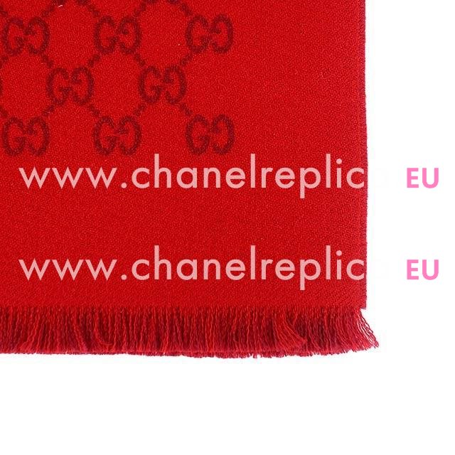 Gucci G Logo Wool Scarf Red/Purple Red G6102804