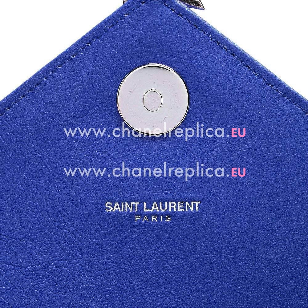 YSL Saint Laurent Classic YSL logo lambskin Bag Blue Y6120226
