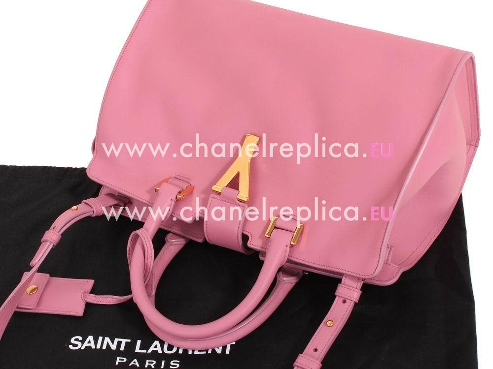 YSL Petit Cabas Chyc Y Calfskin Doctor Small Bag Rose Pink YSL522443