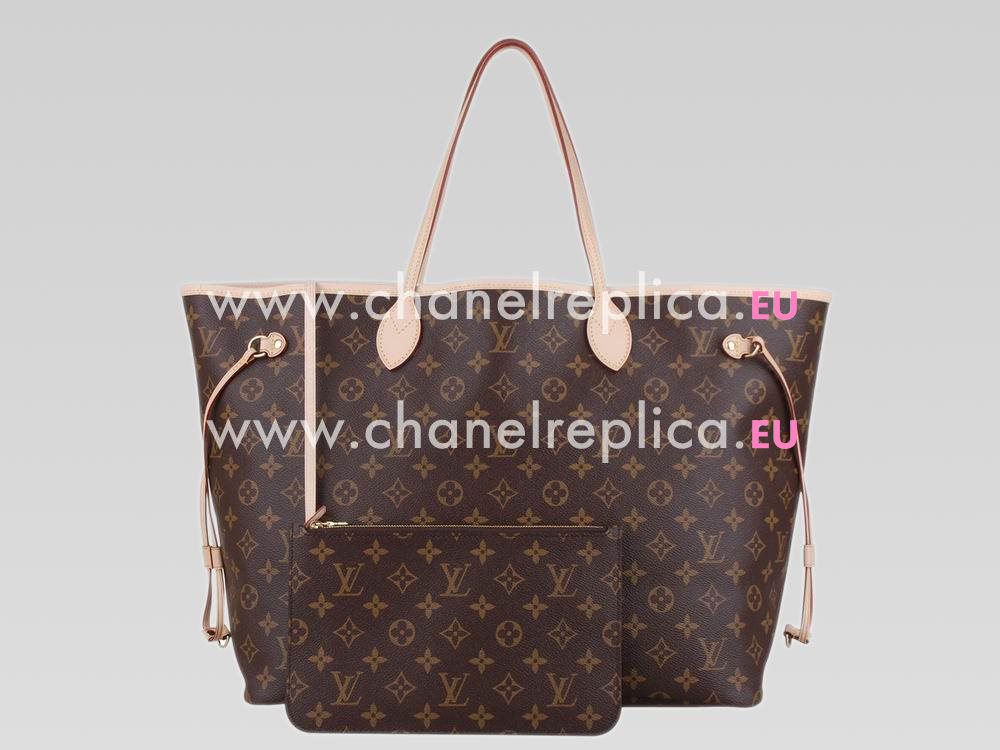 Louis Vuitton Monogram Canvas Neverfull GM Beige M40990