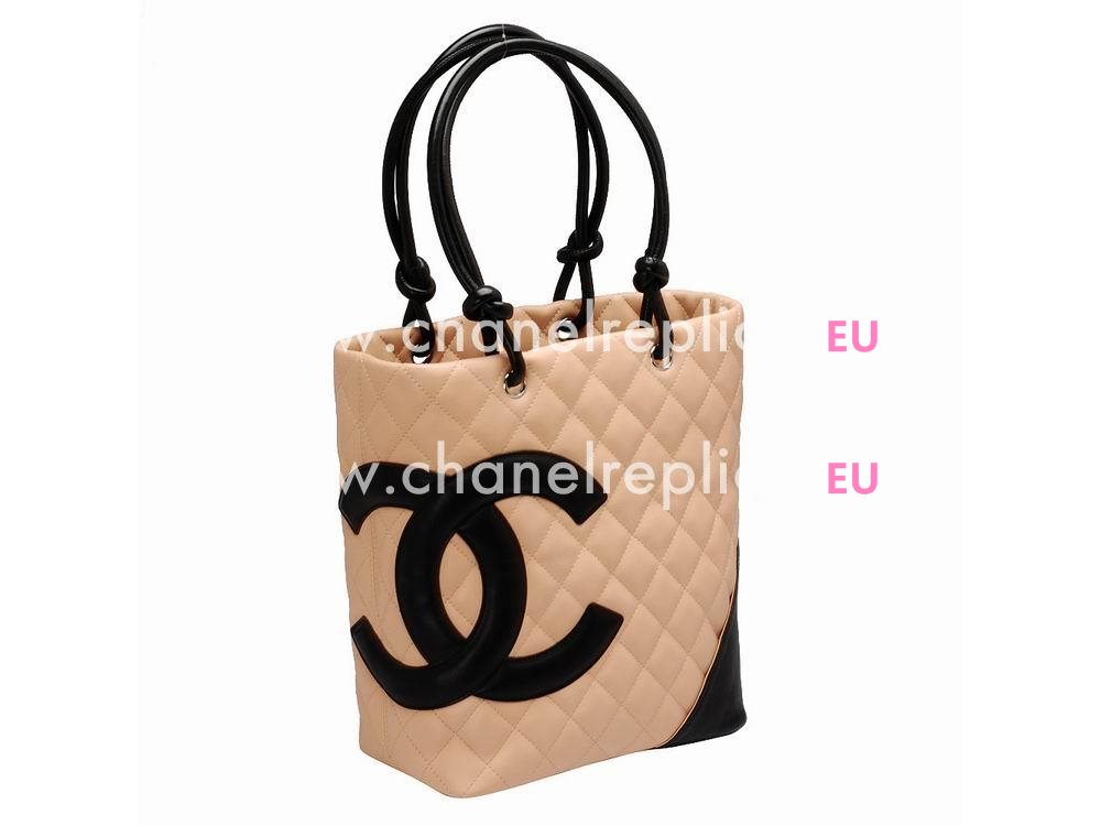 Chanel Kanbonrain Midiamutoto Bag Beige/Black A25167-4