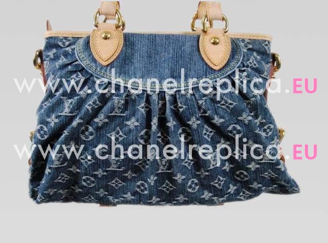 Louis Vuitton Monogram Denim Néo Cabby MM Blue M95349