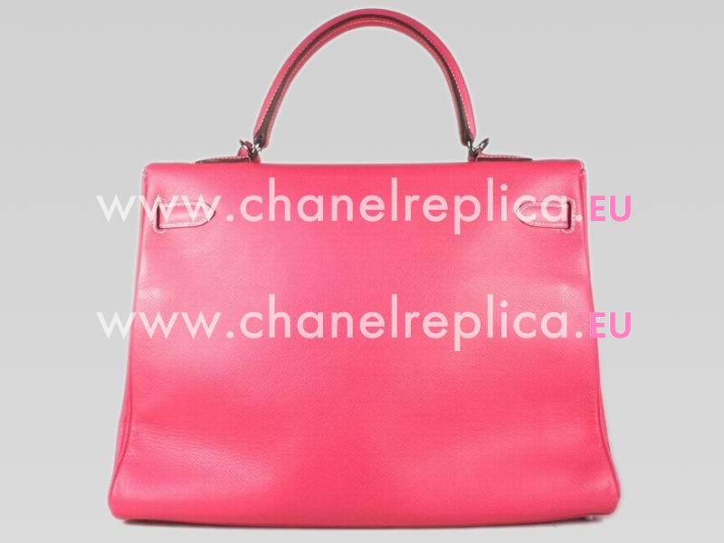 Hermes Rose Tyrien Pink Epsom Leather 35cm Kelly Palladium H37356