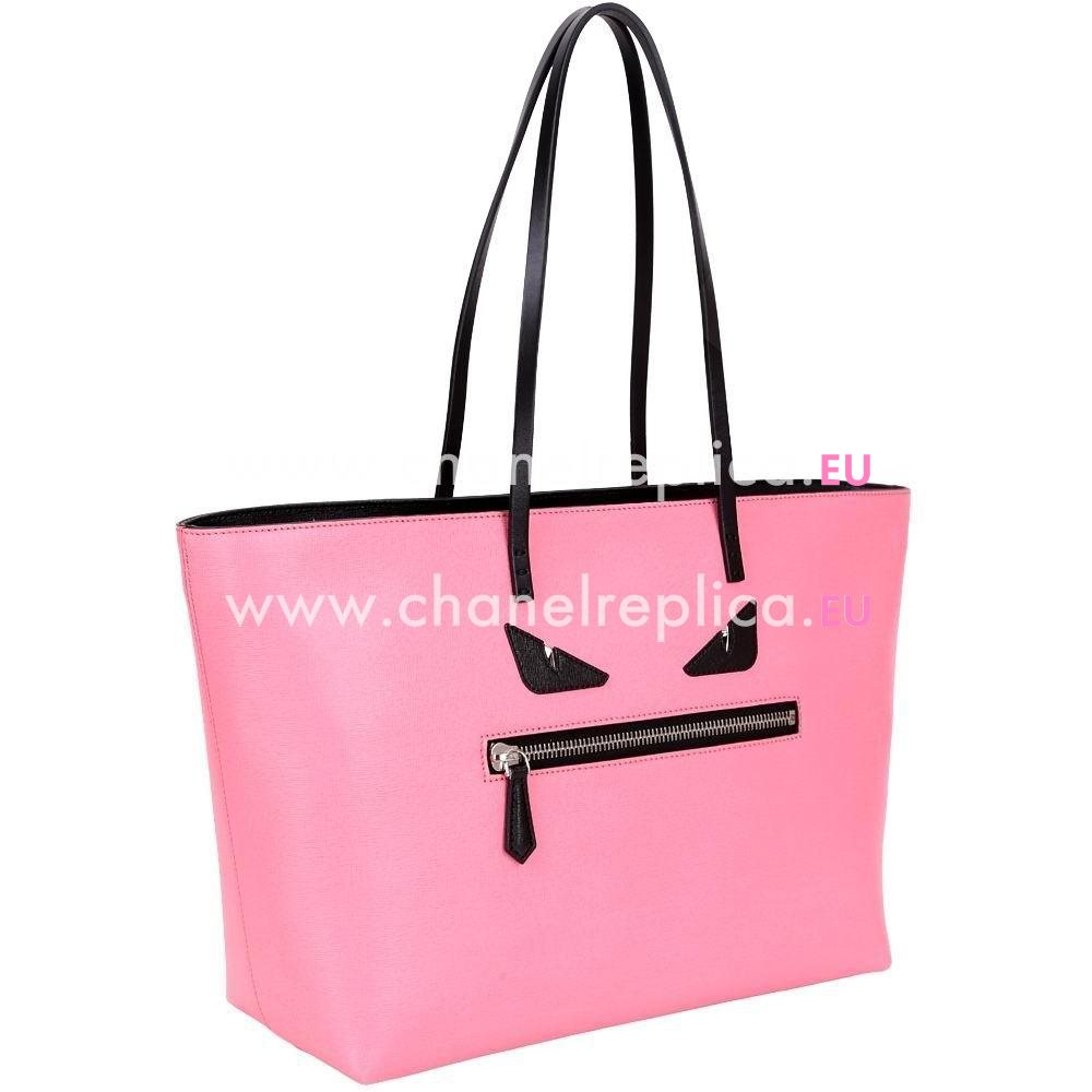 Fendi Monster Roll Calfskin Handle/Shoulder Bag Pink F1548702