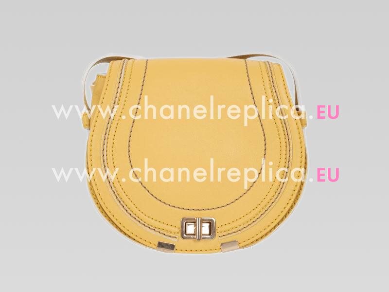 CHLOE Marcie Mini Lambskin Crossbody Bag Yellow C456471