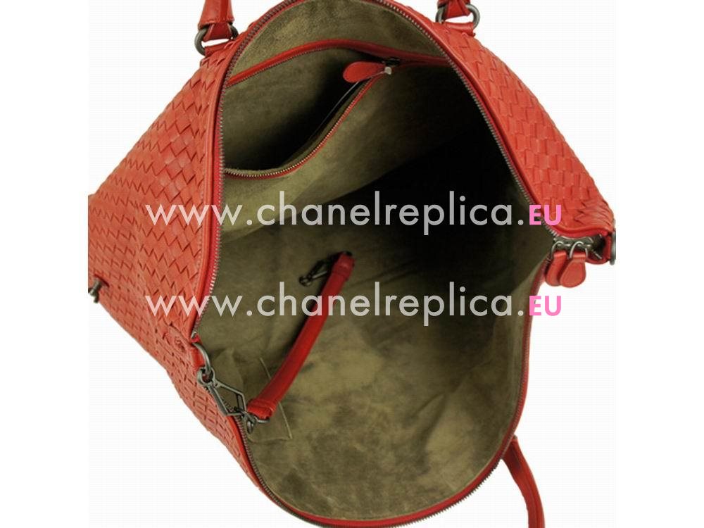 Bottega Veneta Nappa Woven Bag Shoulder Bag Light Red BV193787