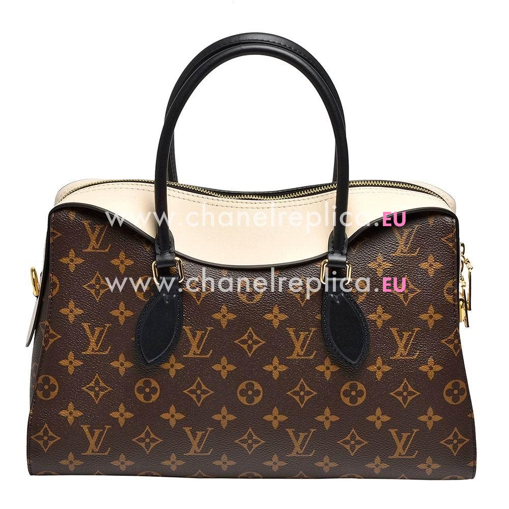 Louis Vuitton Monogram Canvas With Cowhide Leather Tuileries Creme M43571