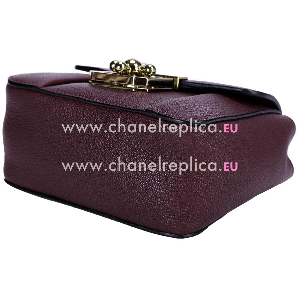 Chloe Elsie Caviar Lambskin Bag In Dark purple C5537914