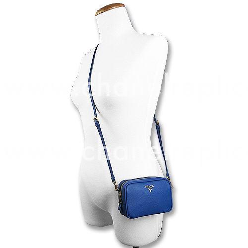 Prada Saffiano Relievo Logo Calfskin Mini Size Bag RoyalBlue PR5765867