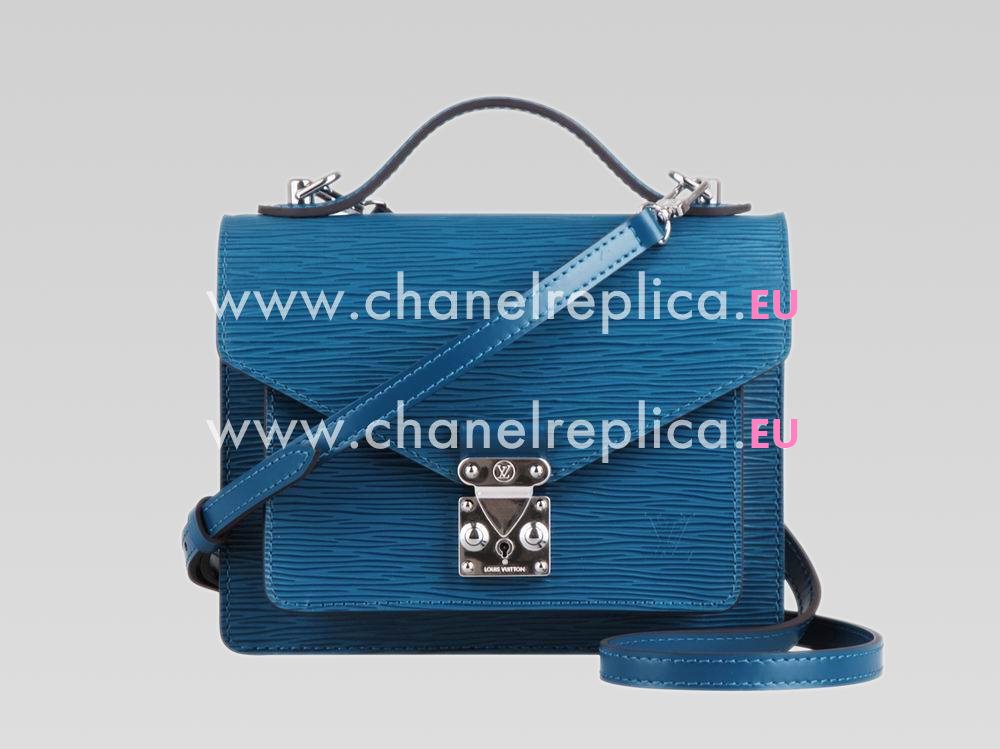 Louis Vuitton Epi Leather Saphir Monceau BB Blue M40976