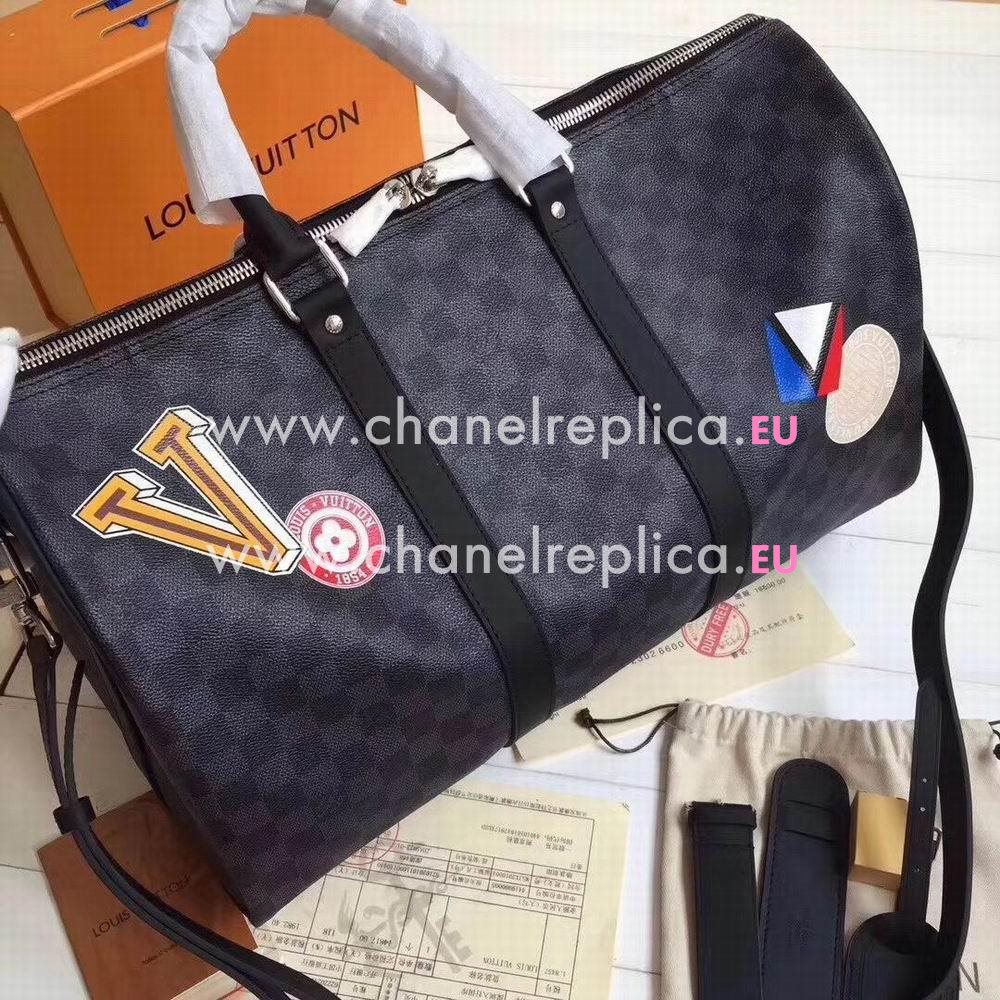 Louis Vuitton Keepall 45 Bandouliere Damier Canvas Bag M41057