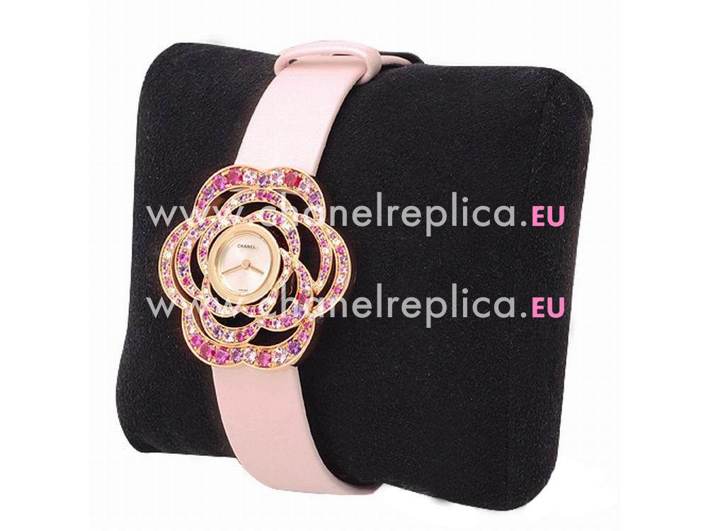 Chanel Fil De Camelia Rose Gold Ladies Watch H2677-STD