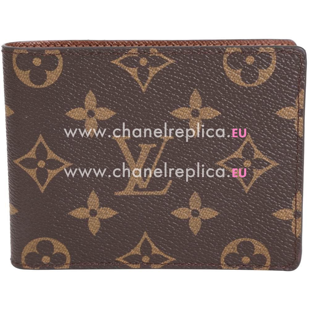 Louis Vuitton Classic Monogram Canvas Wallet In Coffee M60895