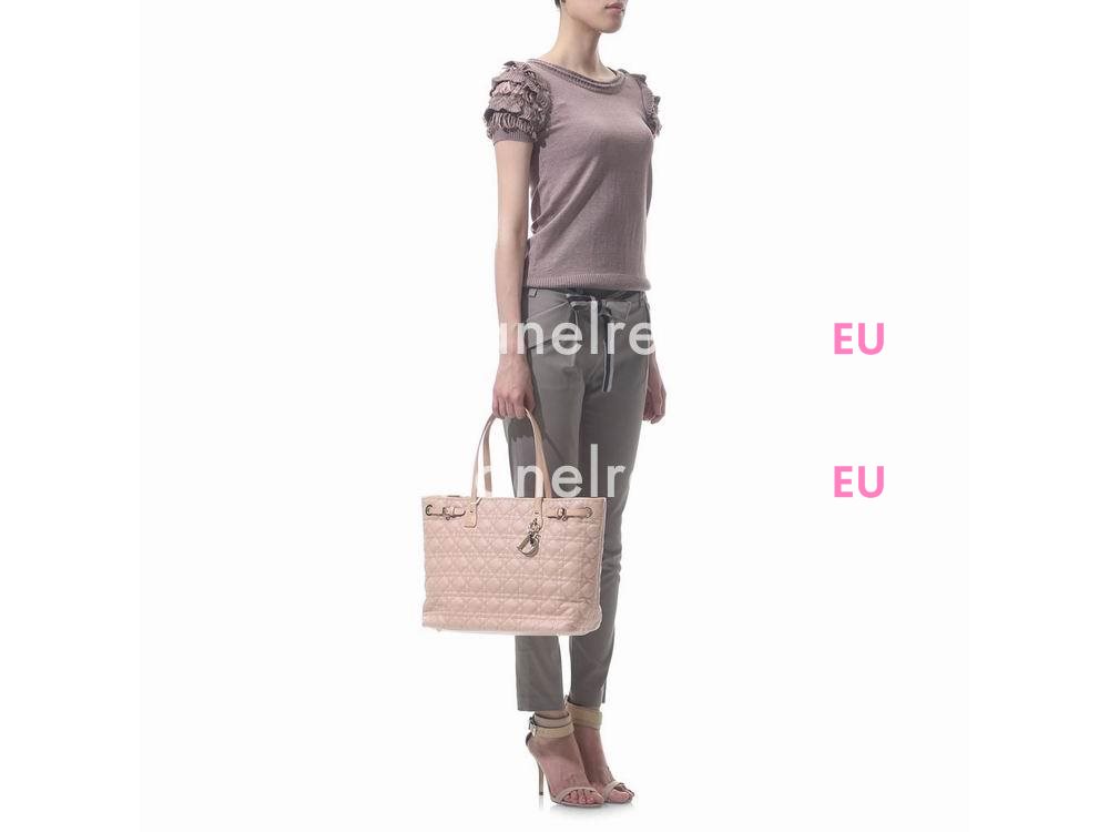 Christian Dior Panarea Canvas Medium Tote Bag Nude Pink D98951